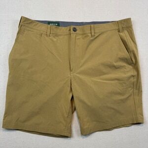 Orvis 40 Performance Shorts Mens Tan Stretch Utility Hiking Outdoor